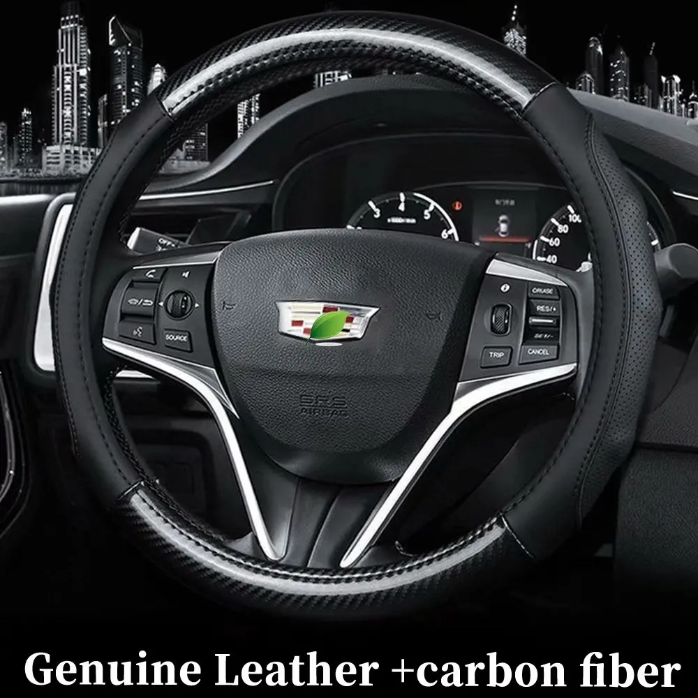 Чехлы на руль из натуральной кожи Аксессуары для автомобилей Cadillac XTS XT5 XT4 XLR STS SRX CTS