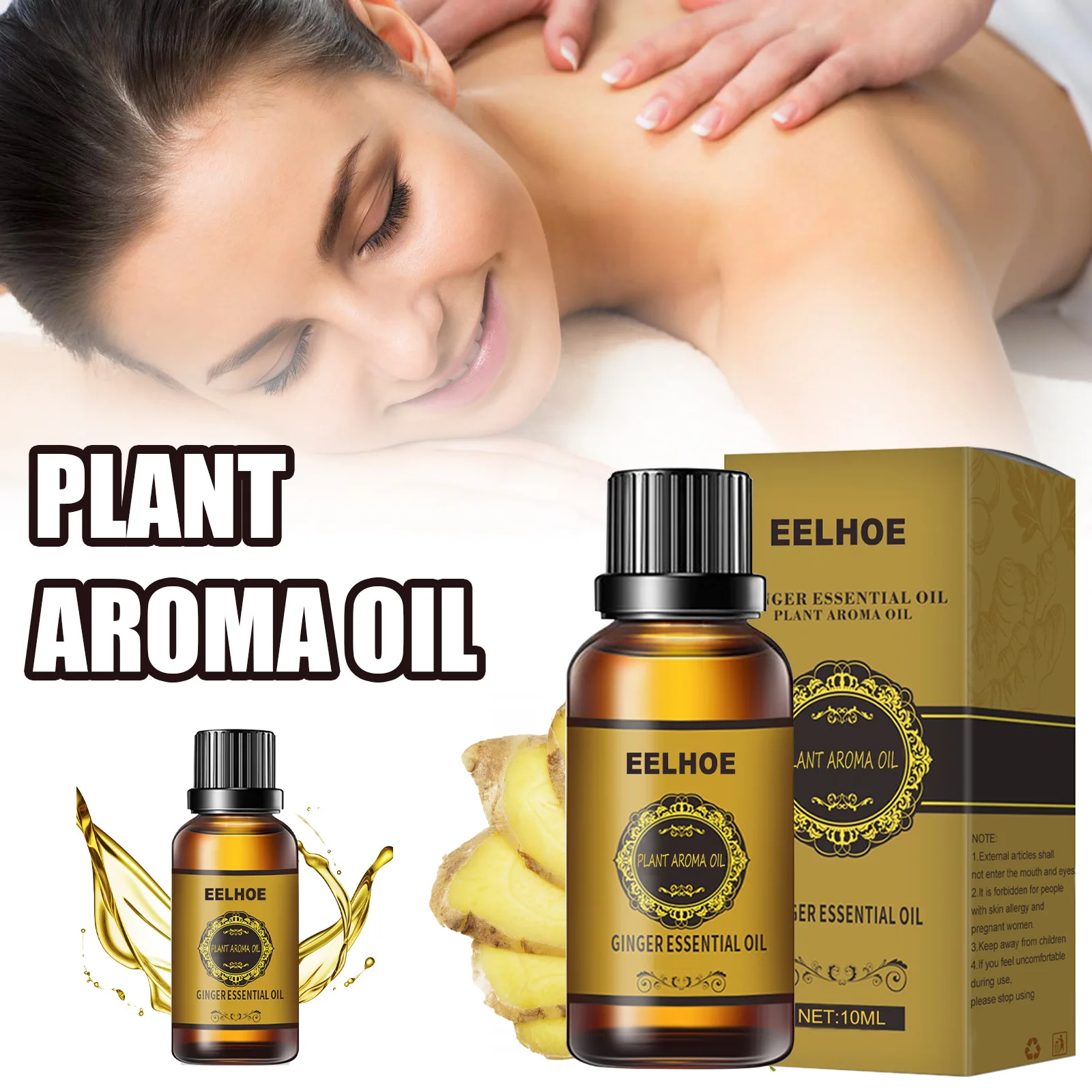 

Lymphatic Drainage Therapy Essential Oil Promote Metabolism Ginger Firming Slimming Shaping Sculpting Massage Essential Oil