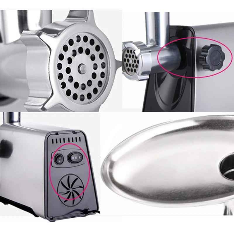 Мясорубка домашняя колбаса Кухня из нержавеющей стали сверхмощный 1000 Вт Мощный