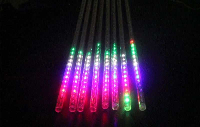 multicolor 50 см светодиодный Метеоритный дождь для дождя на открытом воздухе Водонепроницаемый 8 трубок светодиодный световой шнур для Дня Святого Валентина свадебные елочные украшения - Испускаемый цвет: multicolor
