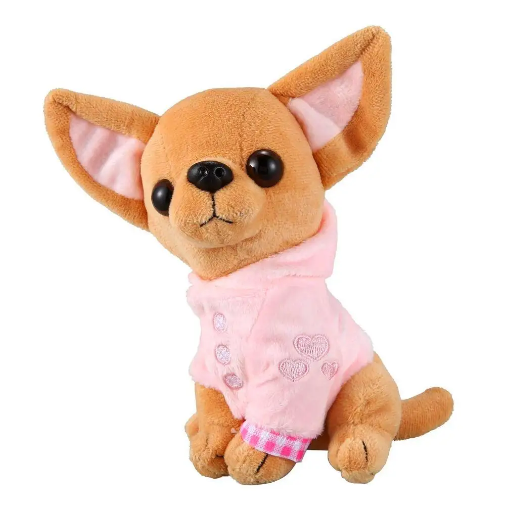 

Плюшевая собака чихуахуа, щенок, детская игрушка, мягкая игрушка, имитация животного, кукла, подарок на день рождения, милая мягкая собака