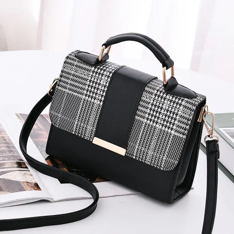 Women Fashion PU Leather Shoulder Small Flap Crossbody Handbags Top Handle Tote Messenger Bags | Багаж и сумки