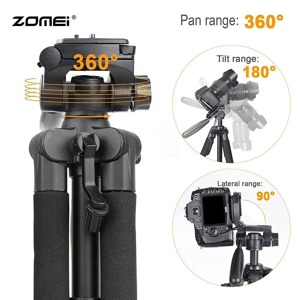 Портативный штатив ZOMEI Z666 Pro 56 дюймовый компактный легкий для камеры с