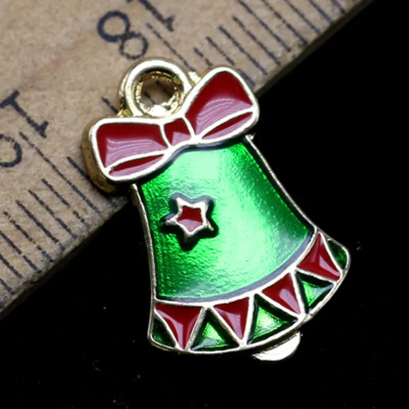 Рождественский колокольчик 10 шт. эмалированные Подвески для изготовления