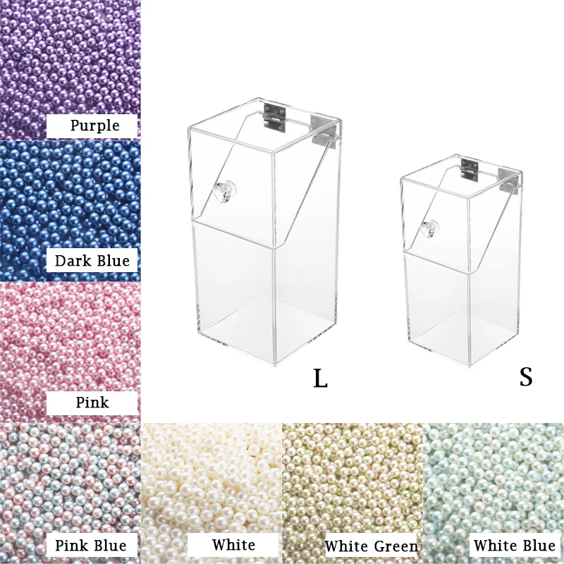 Colors Pearl Acrylic makeup brush holder bucket beauty container pen desktop without | Красота и здоровье