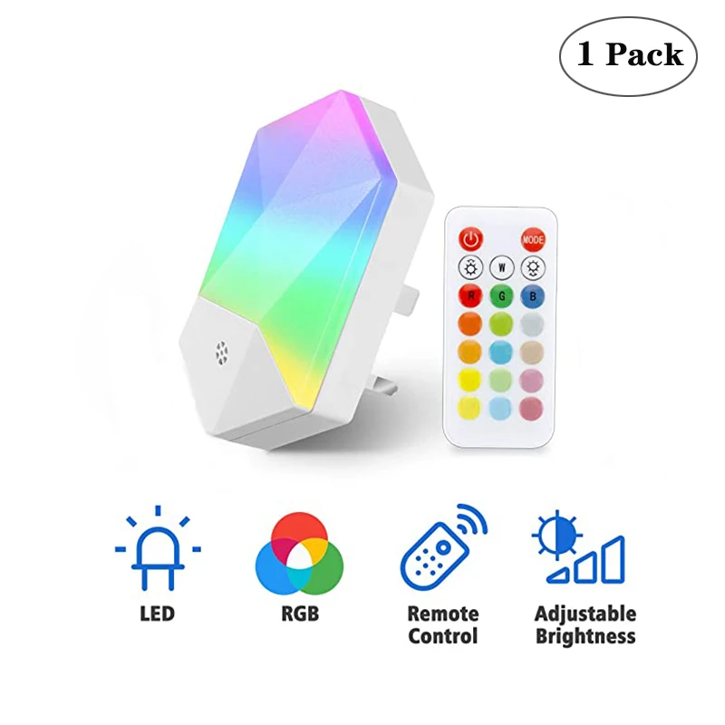 110V220V с пультом дистанционного управления Управление RGB Разъем маленький Ночной
