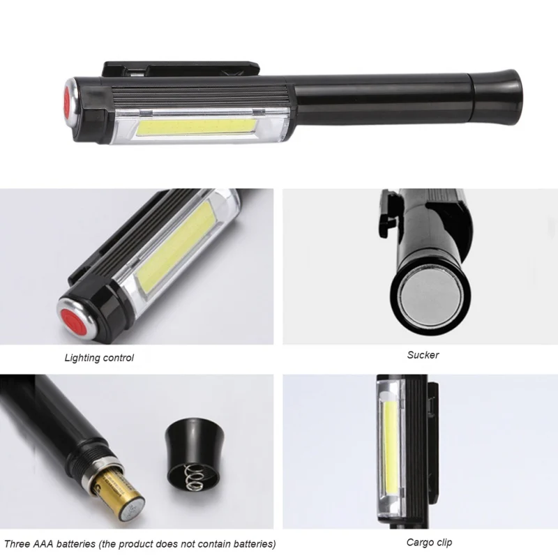 Мини ручка светильник рабочий инспекционный фонарь COB светодиодный