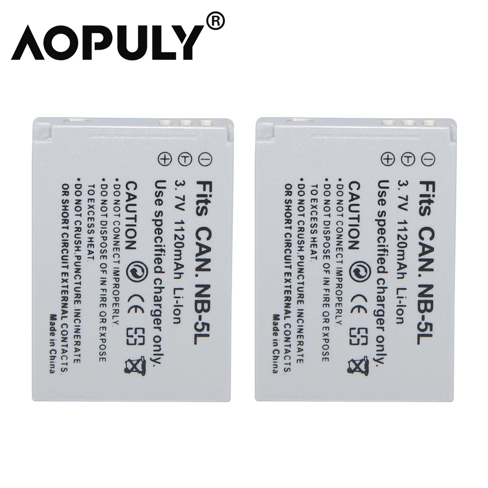 Аккумуляторная батарея AOPULY 3 шт. NB-5L NB 5L NB5L USB ЖК-зарядное устройство для камеры Canon