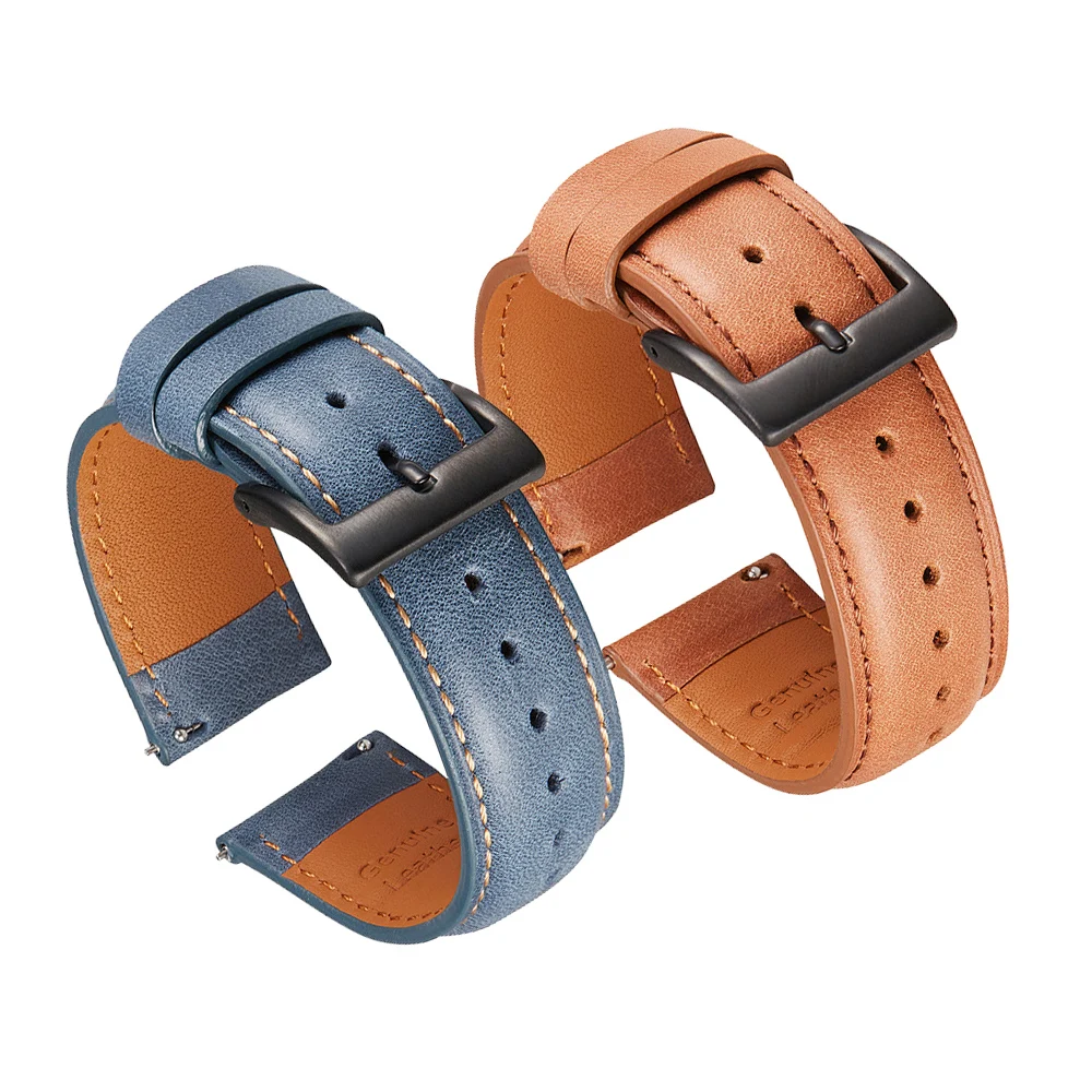 

For Samsung Galaxy Watch 3 Leather Strap 45mm Watch3 41mm Band Galaxy Watch 46mm 42mm/S3/Active 2 44mm 40mm Watchband Bracelet