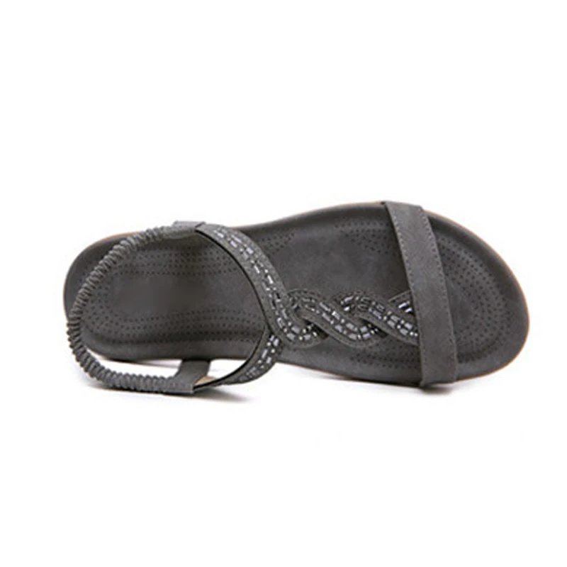 Богемные пляжные шлепанцы бейарне для женщин мягкие сандалии на плоской подошве