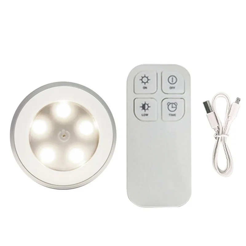 

LED Multi-function Wireless Remote Control Night Light Creative USB Remote Control Adjustable Brightness Timing Cabinet Light