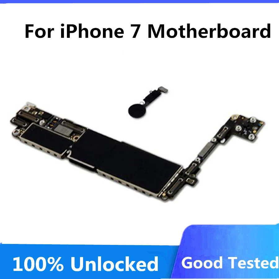 100% оригинальная разблокированная материнская плата для iPhone 7 с/без отпечатков