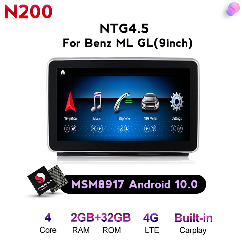 NaviFly android 10.0 Wireless carplay car multimedia player for Mercedes Benz ML W166/GL X166 ML320 ML350 ML400 ML500 NTG 4.5 | Автомобили