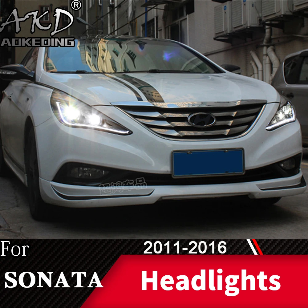 Головной фонарь для автомобиля hyundai Sonata 2011- Sonata8 головной светильник s противотуманный светильник дневной ходовой светильник DRL H7 светодиодный Биксеноновая лампа автомобильные аксессуары