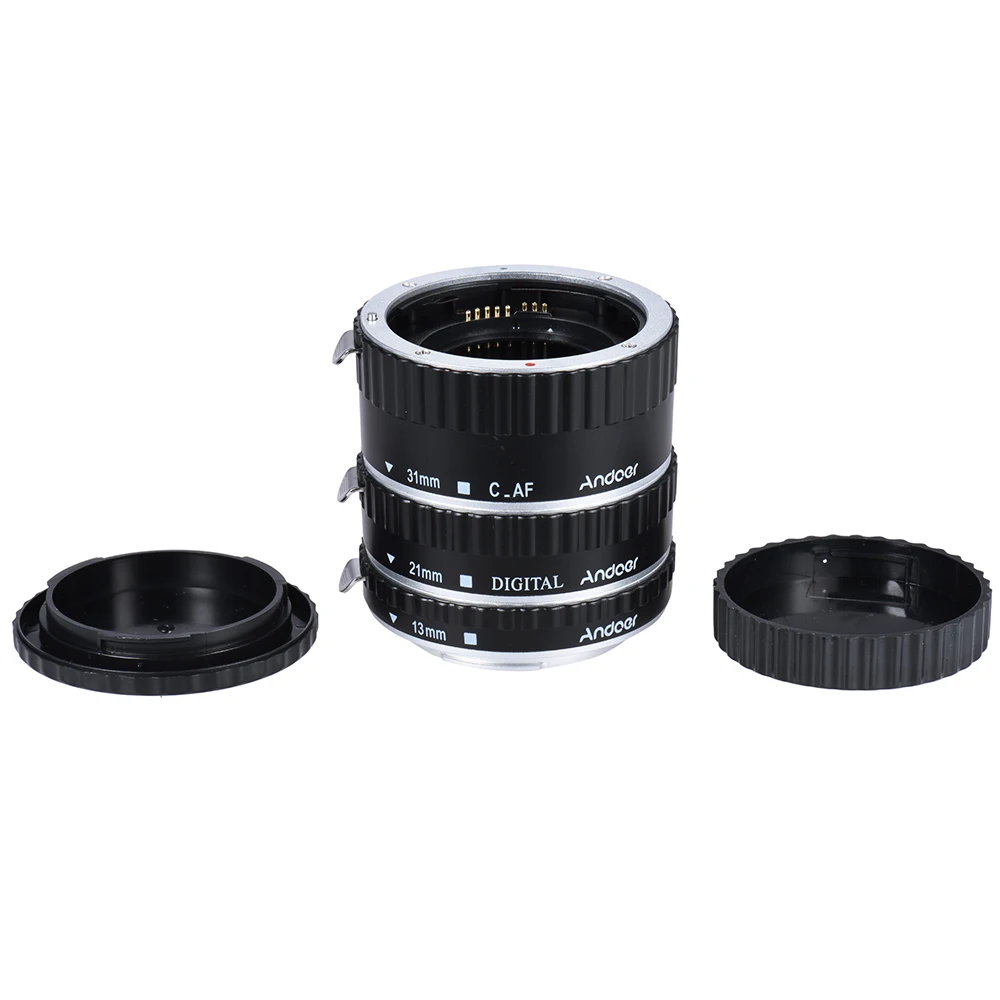 Andoer цветное металлическое TTL Автофокус AF макро Удлинительное Кольцо для Canon EOS EF