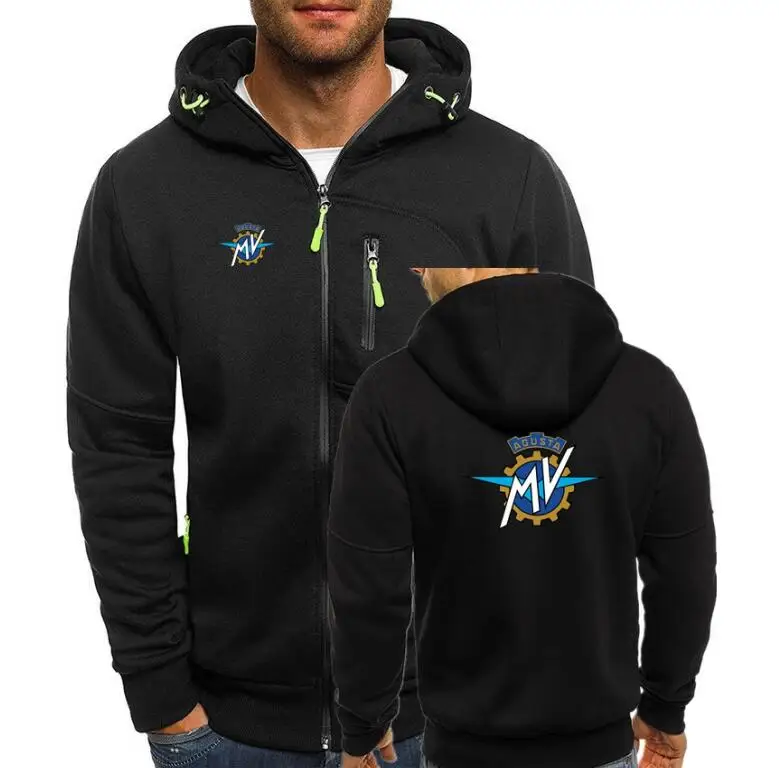 Мужская толстовка на молнии мотоциклетный спортивный костюм в стиле хип-хоп