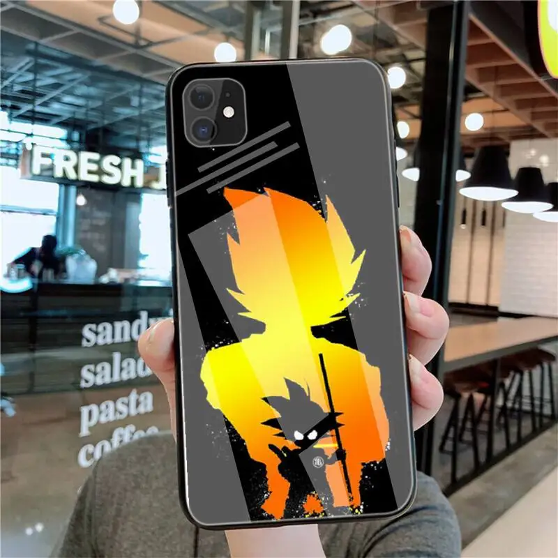 

Cute D-Dragon Ball Super Son Goku DZ Phone Cases Tempered Glass For Iphone6plus 6S 7 7plus 8 X XS XSmax XR 11 12 Pro Max 12mini