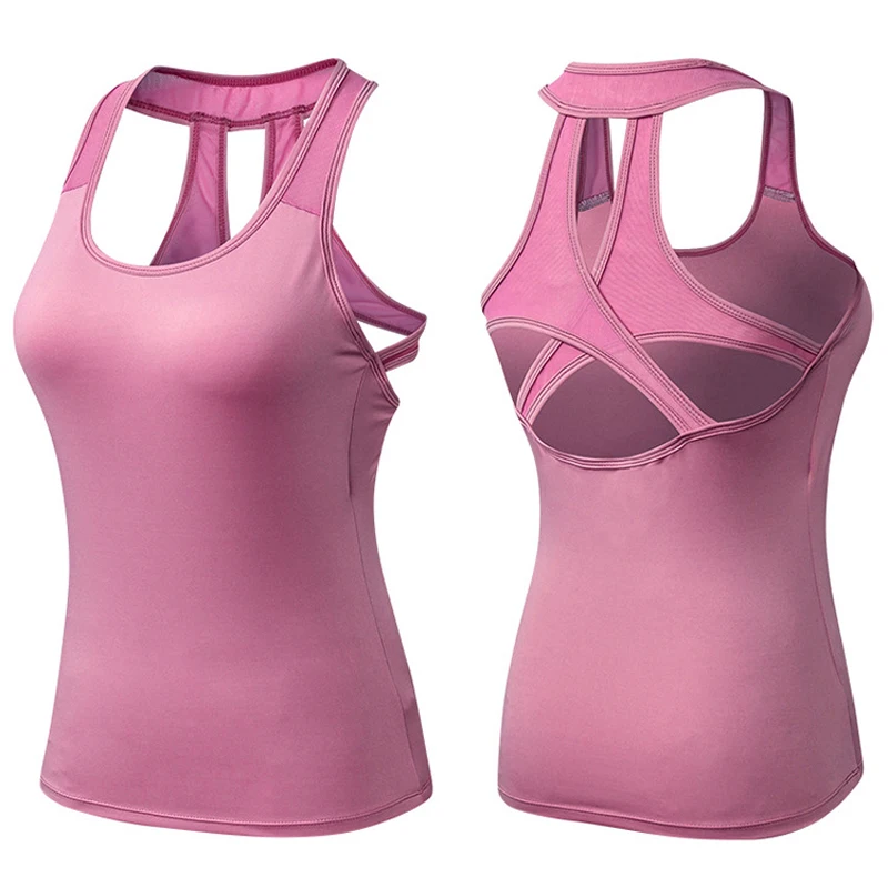 Sexy Sport Vest O-neck Backless Sleeveless Shirts Gym Top Women Fitness Yoga Vests Workout Clothing Breathable Running Tank | Спорт и
