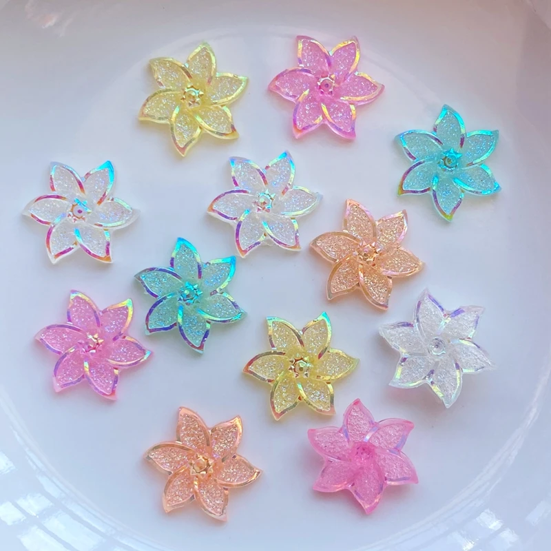 

Мини фигурки цветов из смолы 50 шт