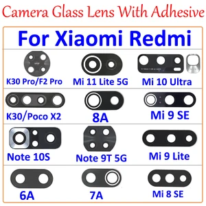 100 шт., оригинальные линзы для камеры Xiaomi Mi 9SE 10 11 Ultra Lite Poco F1 F2 Pro X2 Redmi 6A 7A 8 9 10 Pro Note 9T