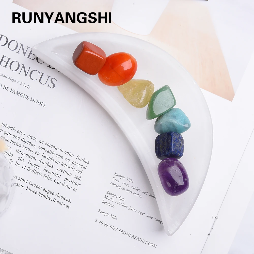 Натуральный хрустальный камень Runyangshi терапевтический семь чакр декоративная