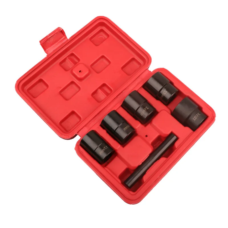 

6PC Twist Socket 17mm-31/32 Extractor Socket Set Impact Bolt Nut Kit Nut Removal Tool for Removing Rust Wear Wheel Nuts With Box