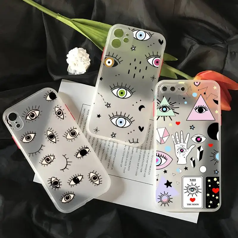 

Evil Eye demon Phone Case matte transparent For iphone 7 8 11 12 plus mini x xs xr pro max cover