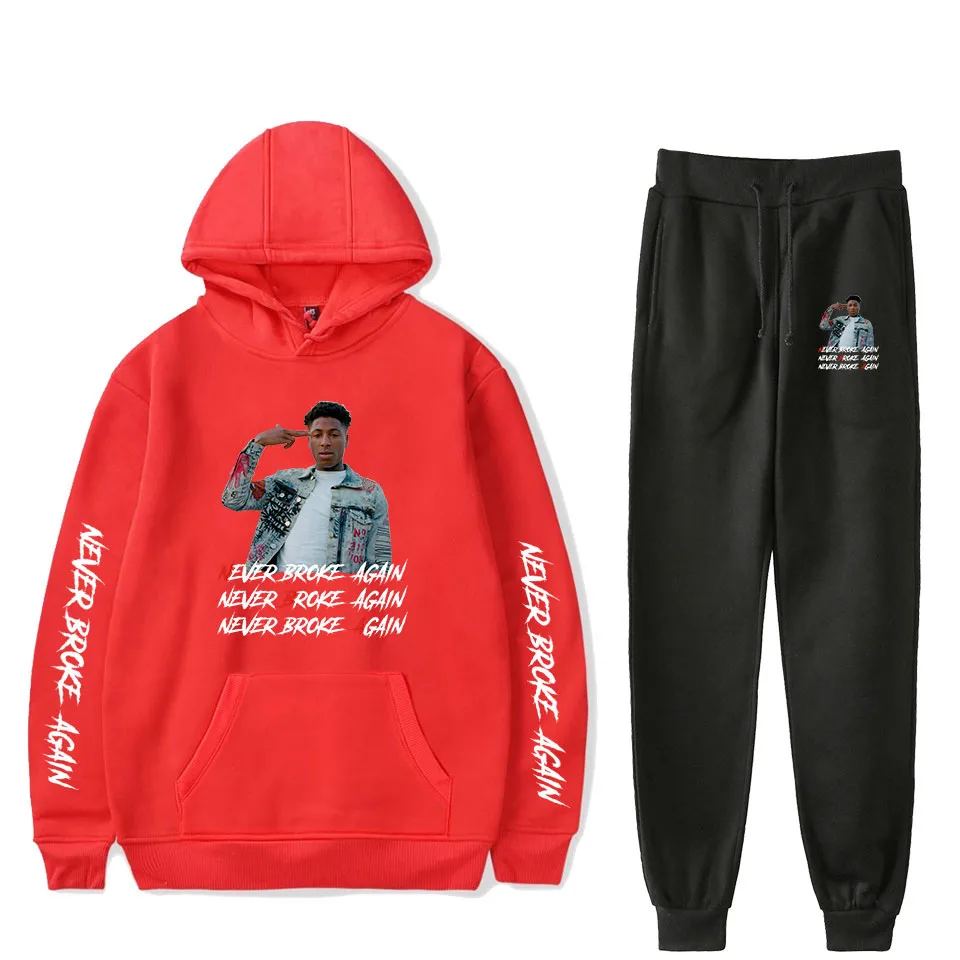 

Youngboy Never Broke Again Hoodes 2pcs Sets Fashion Tracksuit Hip Hop Suit Pants Men Women Hoodies Sweatshirts Sweatpants Suits