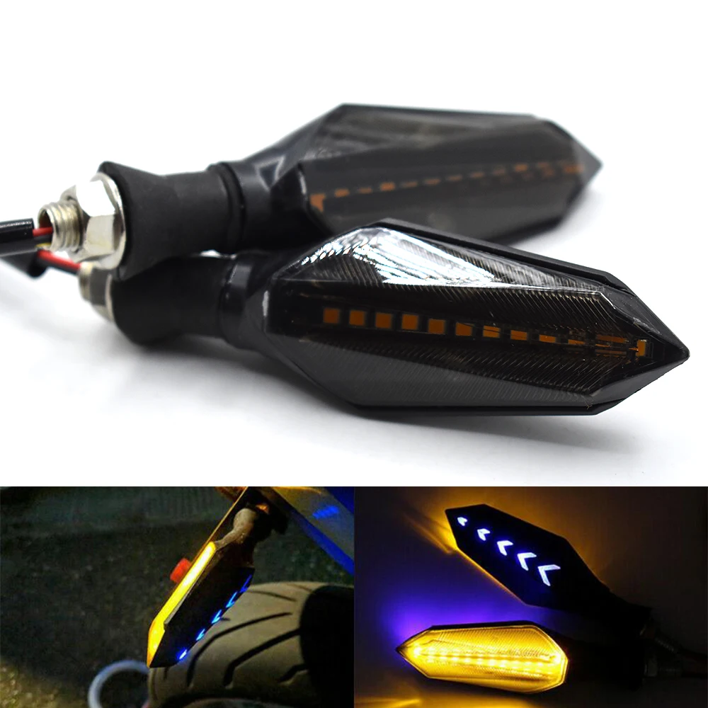 2 шт. светодиодный индикатор поворота для мотоцикла синий желтый высокое