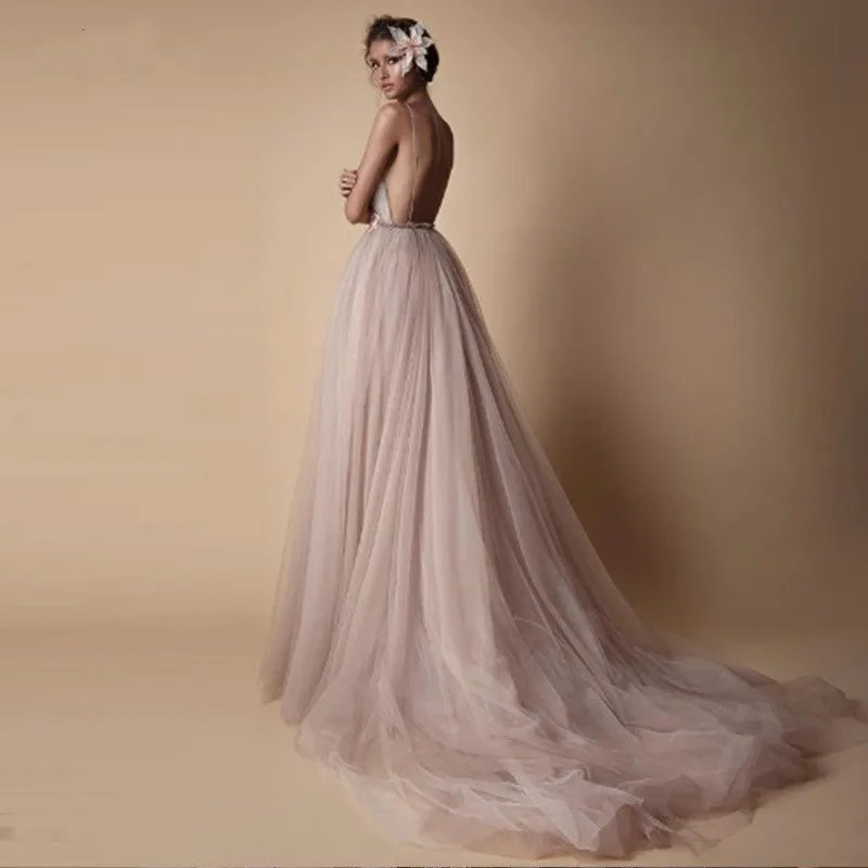 Женское Элегантное Длинное Платье с открытой спиной глубоким V образным вырезом