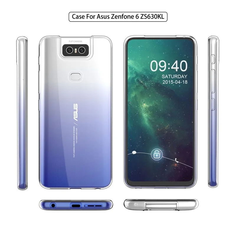 Для Asus Zenfone 6 6z 2019 ZS630KL 4 дюйма тонкий кристально чистый прозрачный мягкий чехол из