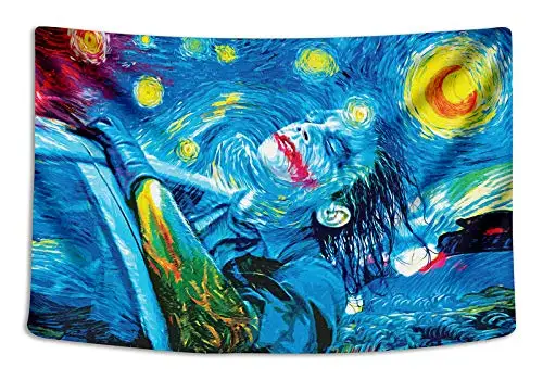 Гобеленовая настенная ткань висячая богемная для спальни колорит цветное Триппи