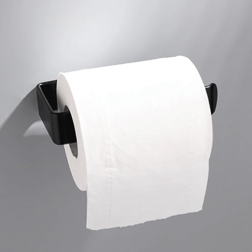 Полка-органайзер для бумажных полотенец черная самоклеящаяся крепится на винтах