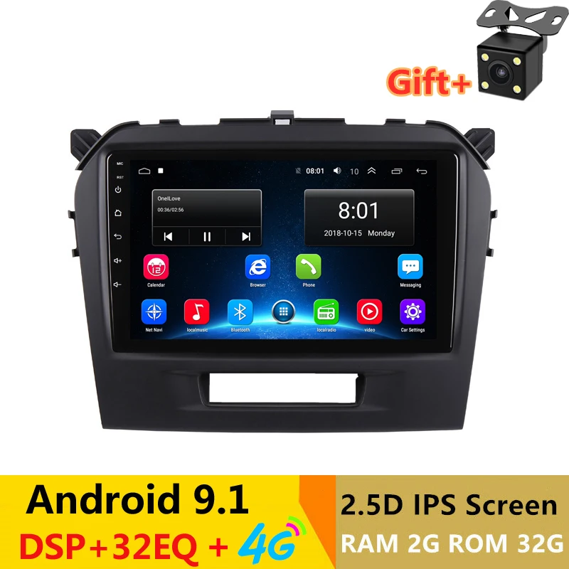 9 &quotAndroid 1 автомобильный DVD мультимедийный плеер GPS для Suzuki Grand Vitara 2014 2016 аудио