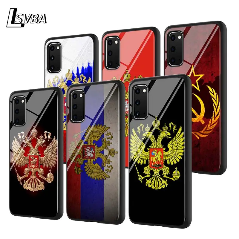 Герб России для Samsung Galaxy A71 A51 (5G) A41 A31 2020 A21S A11 A90 A70S A10S A30S A50S глянцевый черный чехол