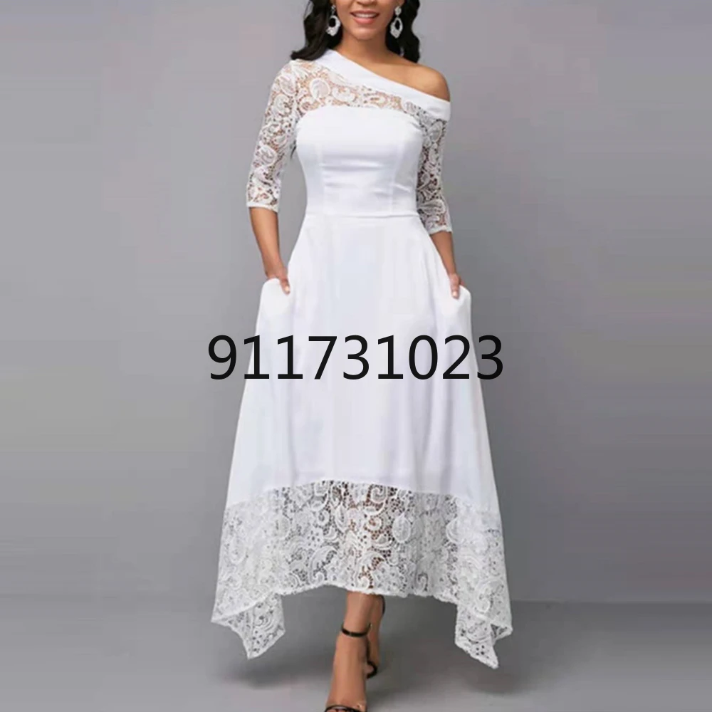 Женское асимметричное вечернее платье элегантное привлекательное длинное