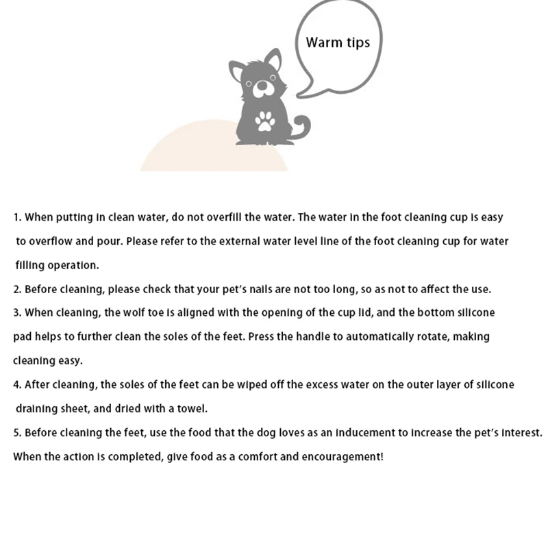 

Dog Foot Cleaner, Pet Grooming Brush, Prevent Water Splash,Dog Foot Cleaner, Suitable for Dogs and Cats M