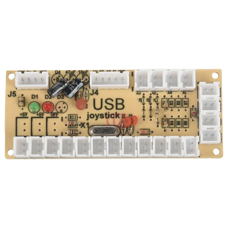 

2 шт., USB-кодировщик USB с нулевой задержкой для джойстика с 5-контактным джойстиком и кнопкой 2,8 мм