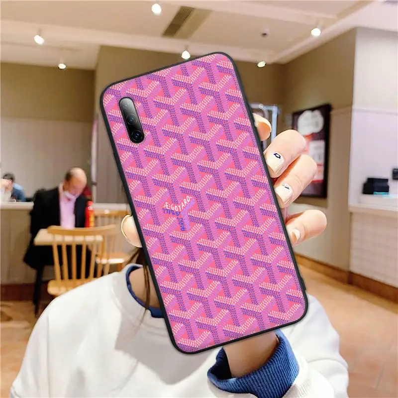 

Etui Luxury Back Trend Hoesjes Goyard Design Phone Case for redmi 4X 5plus 6 6A7 7A 8 8A 9 note 4 8T 8pro 9 pro Case