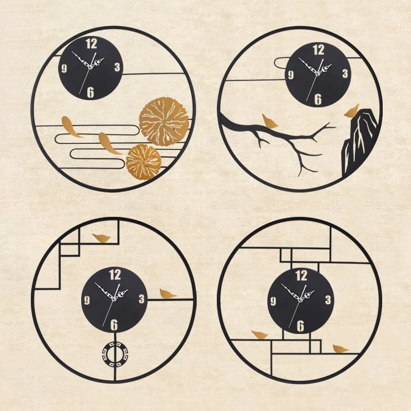Nordic Vintage Wall Clock Silent Simple Classic Large Metal Creative Living Room Wand Klok Home Watch YY60WC | Дом и сад