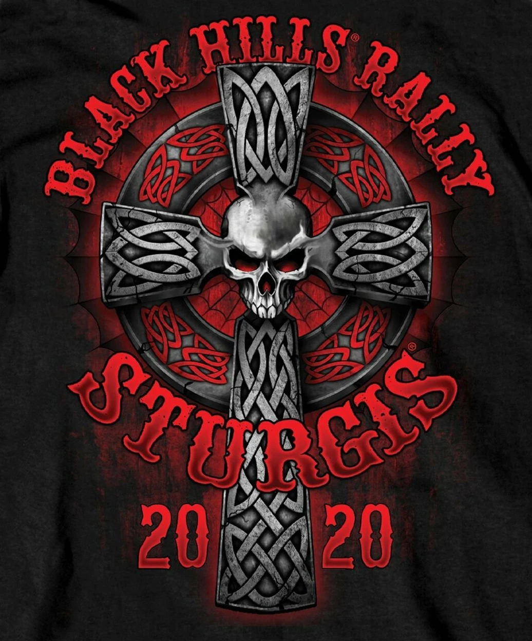 

2020 Motorcycle Rally 80th Anniversary Celtic Cross T-Shirt Summer Cotton Short Sleeve O-Neck Men's T Shirt New S-3XL Gift Tee