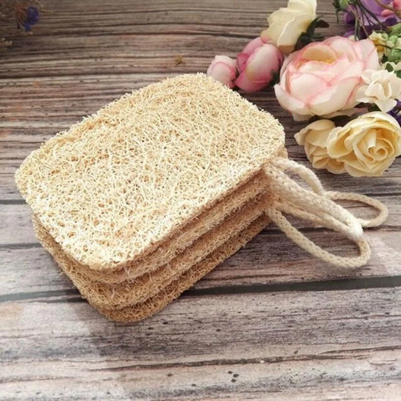 

For kitchen 12PCs Natural Loofah Luffa Sponge Dish Cleaning Brush Scrubber Kitchenware Cleaner Dishwashing Loofahs Scrub Pad
