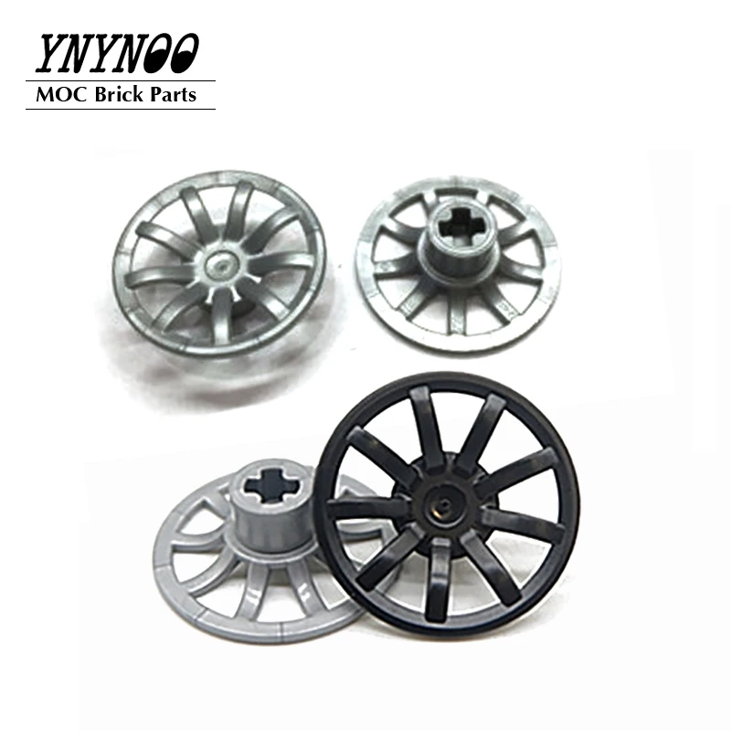 

8Pcs/lot Wheels and Tyres 62701 Wheel Cover 9 Spoke - 18mm D. - for Wheel 55982 MOC Building Blocks Bricks DIY Toys Gifts