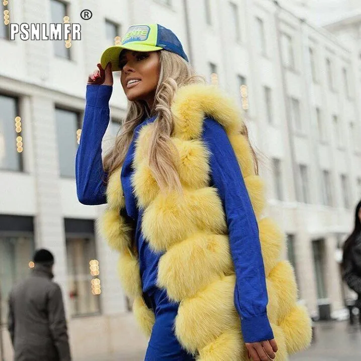 

Women's Autumn Winter Natural Fox Fur Classical Vests Femal Plush Genuine Fox Fur Gilet Jackets Abrigos Mujer Invierno 2021