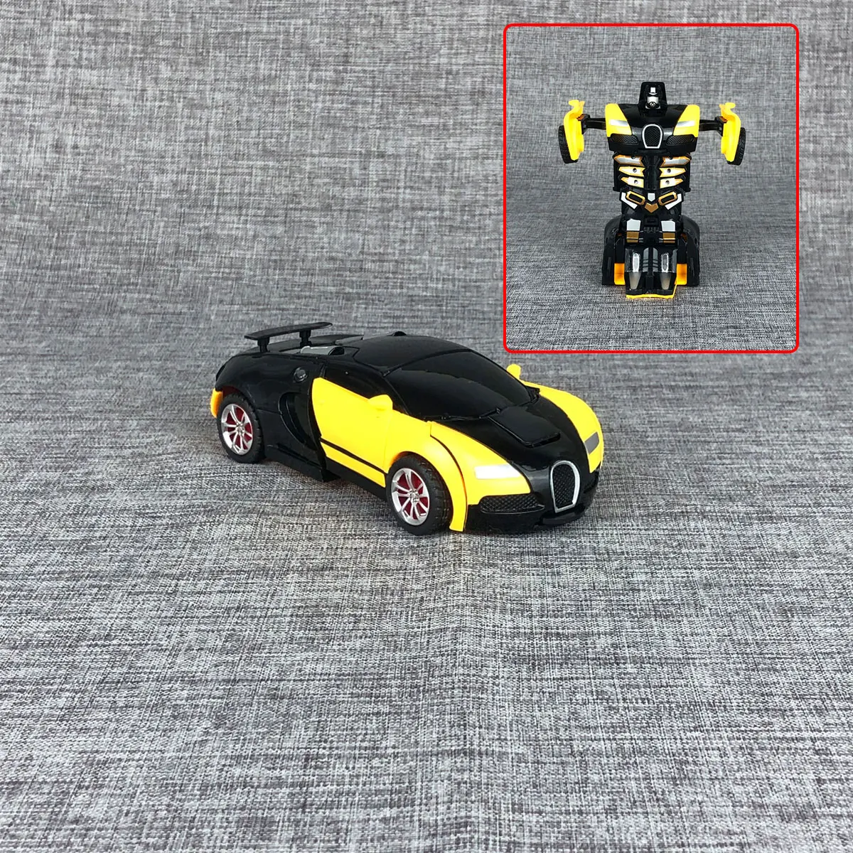 

Funny 2 IN 1 Plastic Mini Deformation Robot Car Model Transformation Robots Toy For Boys One Step Impact Vehicles Car Toys