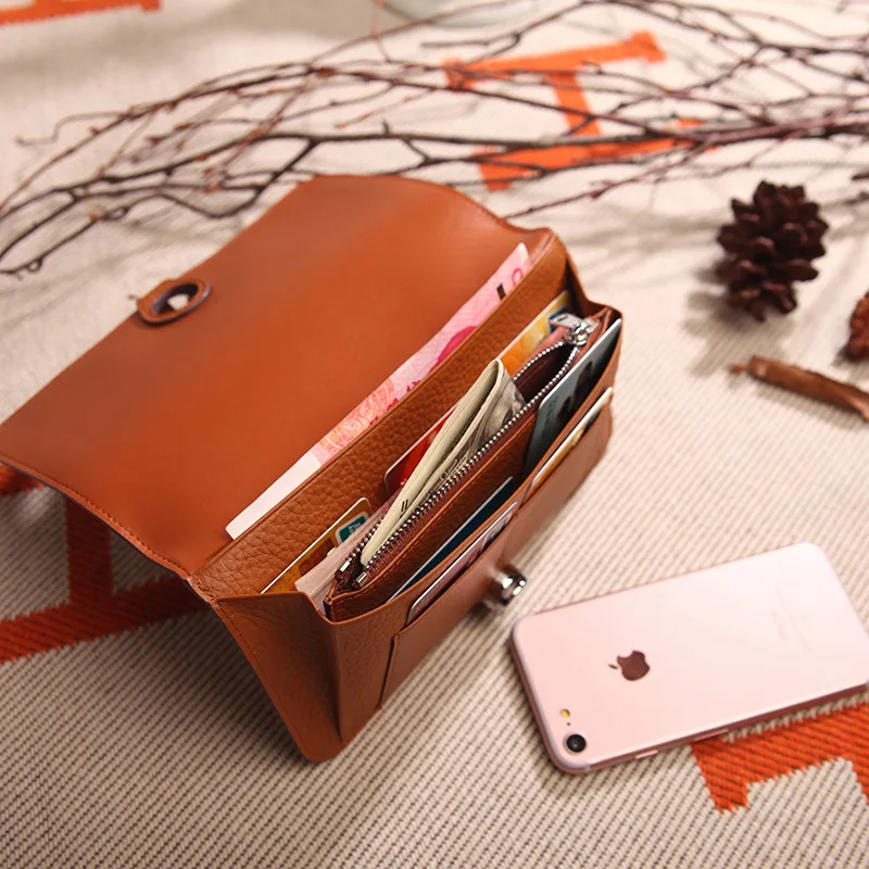 Новинка 2020 Женский кошелек женский длинный кожаный тонкий с пряжкой в