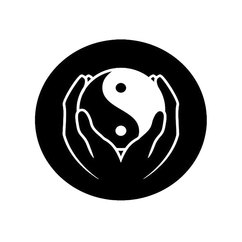 Vinyl Yin Yang wall decal for Daoism decoration Sticker Floral balance ying yang Taoism waterproof Livingroom Wall decals HY1085 | Дом и сад