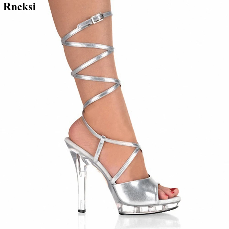 

Rncksi New High Heels Women's Shoes Sexy Dance Shoes 13 CM High Heels Sandals Night Club Silver Pole Dancing Sandals