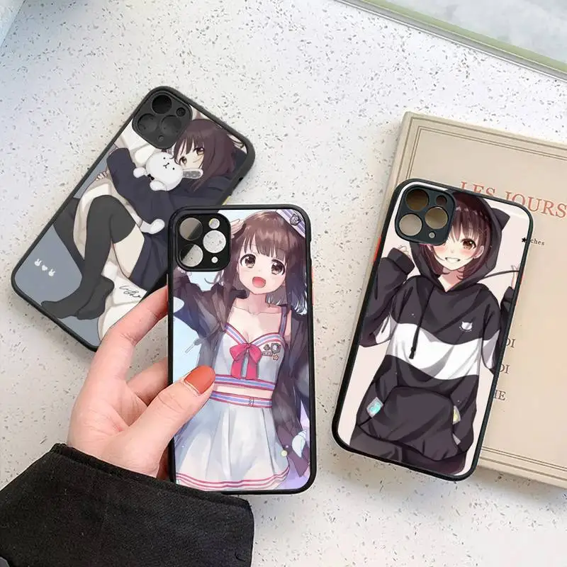 

Girl anime cute Menhera chan Phone Case Matte Transparent for iPhone 7 8 11 12 s mini pro X XS XR MAX Plus cover funda