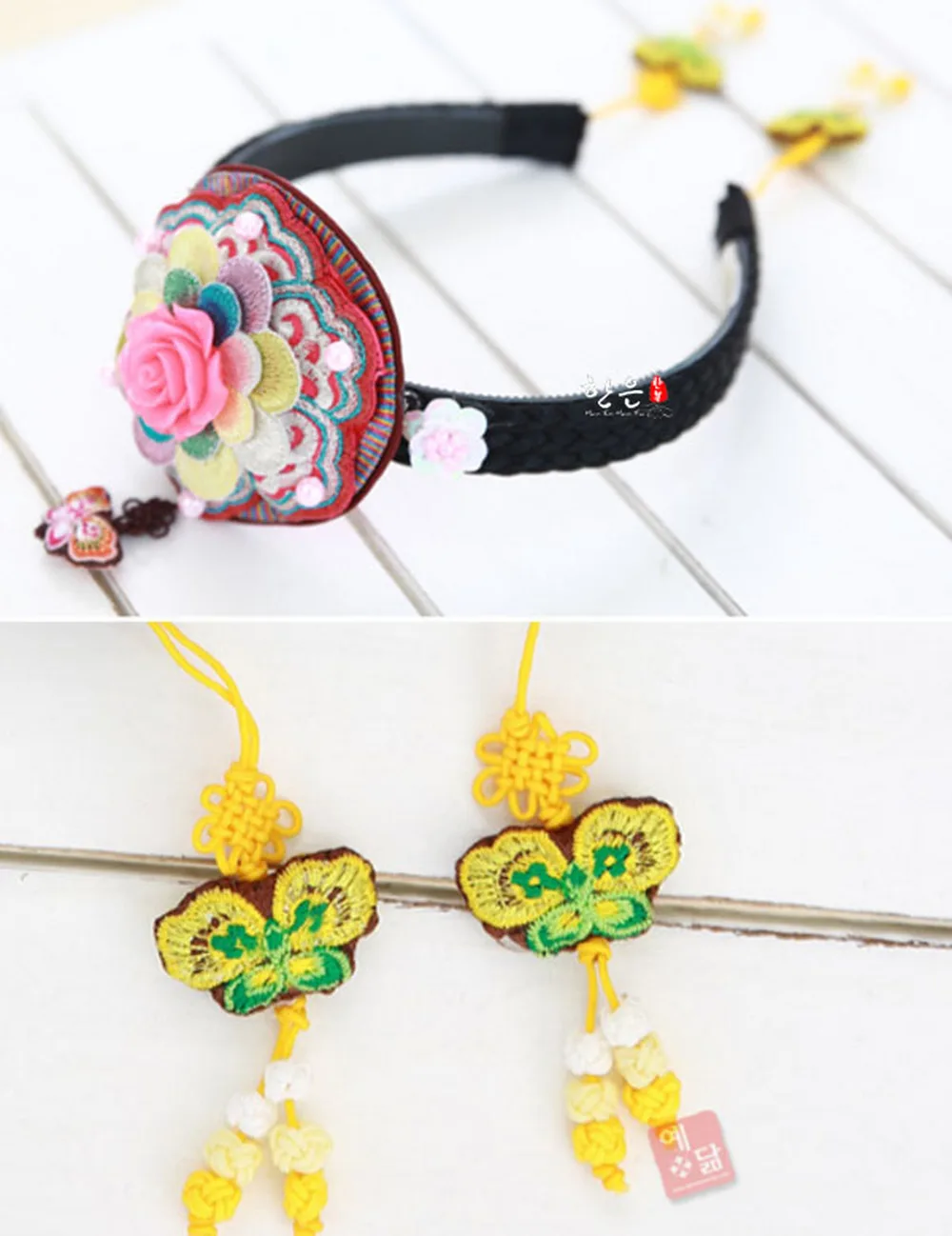 

South Korea Imported Hair Accessories South Korean Clothing Hand Embroidered Headband Children's Hairpin Girls Hair Accessories